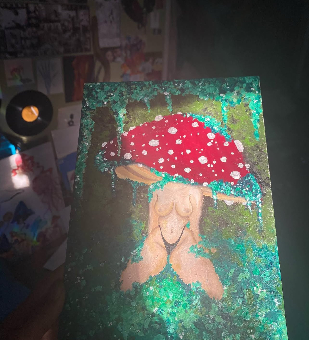 “Mushroom Gal” Original Oil Painting