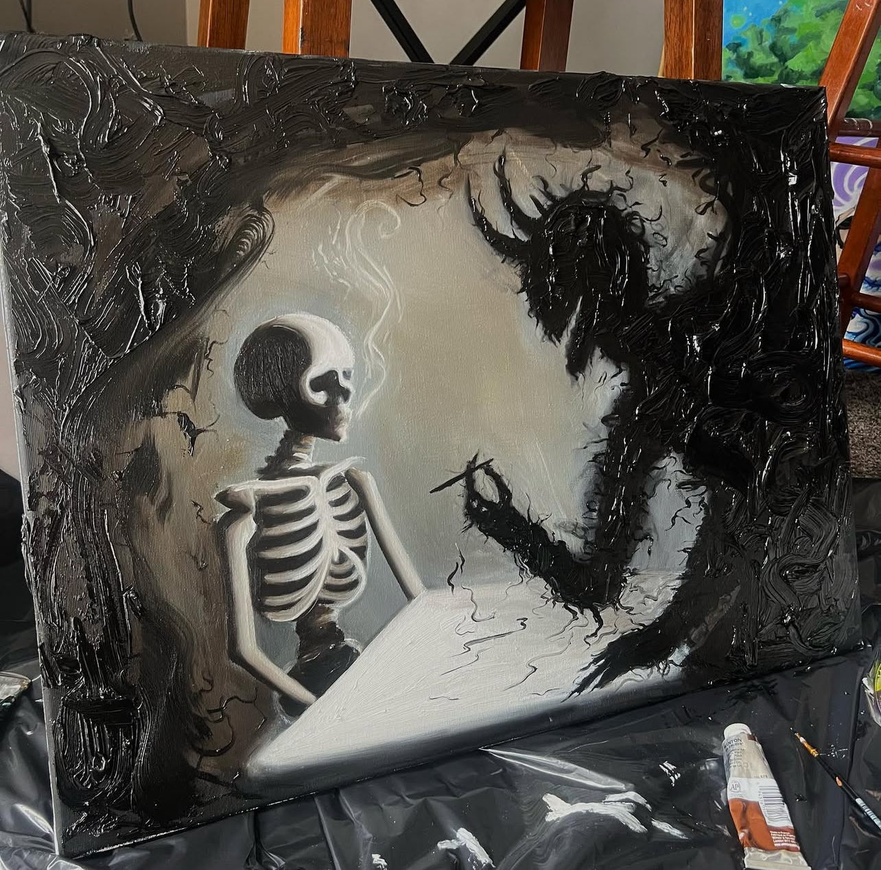 "Facing Your Inner Demon" – Original Oil Painting & Limited Edition Prints
