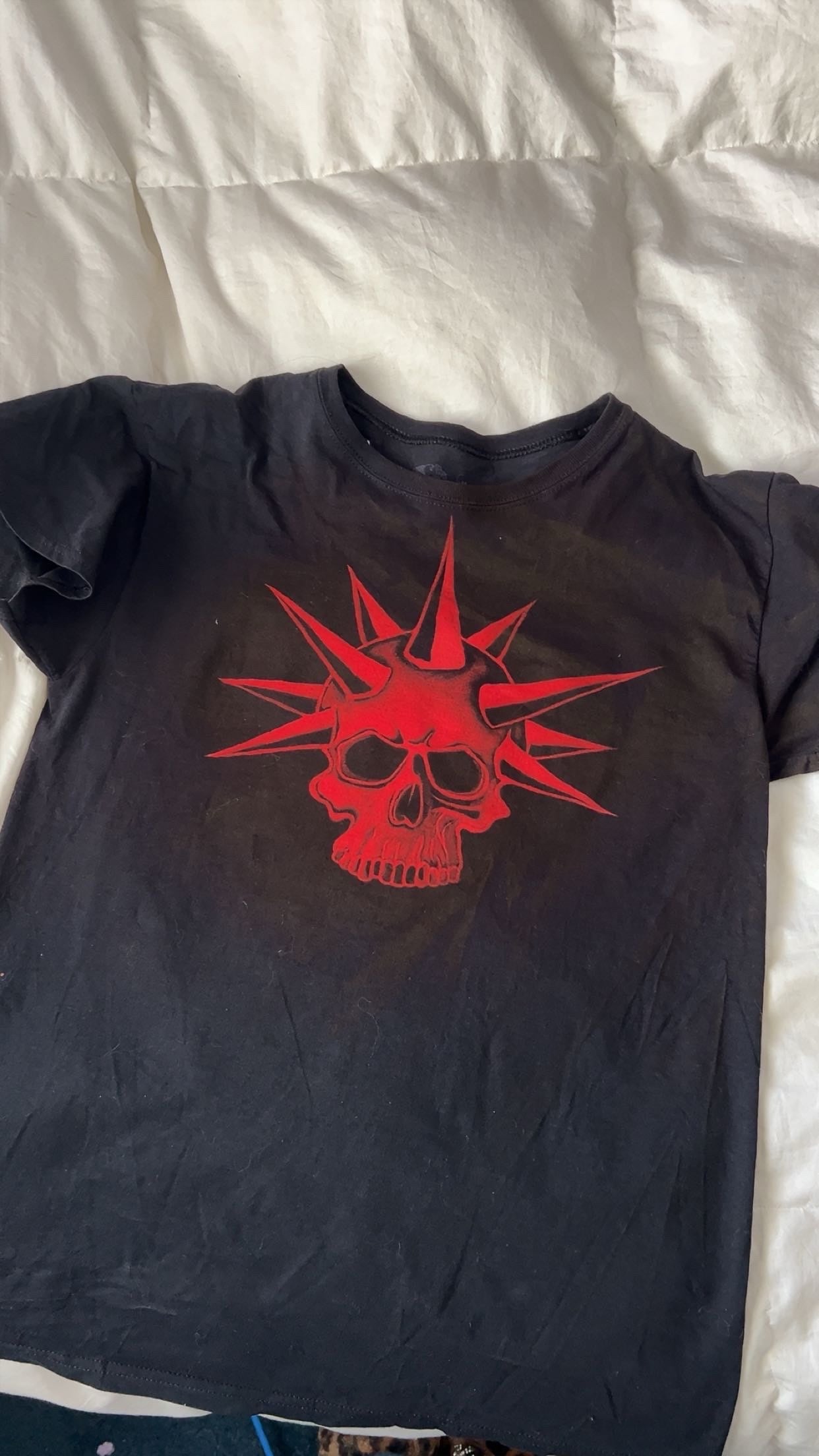 Blood Spike Skull – Hand Bleached Original T-Shirt