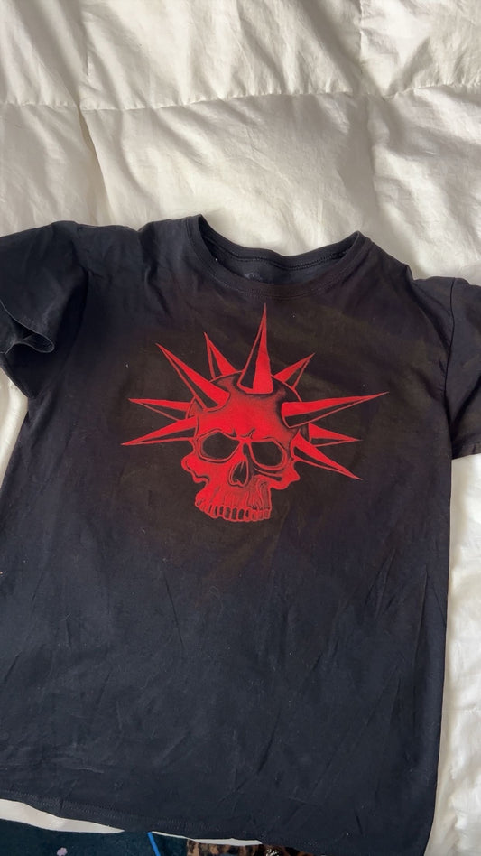 Blood Spike Skull – Hand Bleached Original T-Shirt