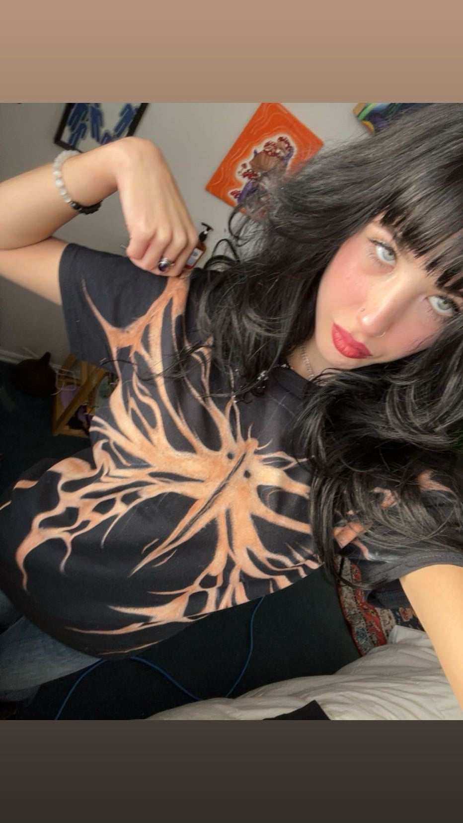 Bleached Monarch – Hand-Painted Butterfly Tee