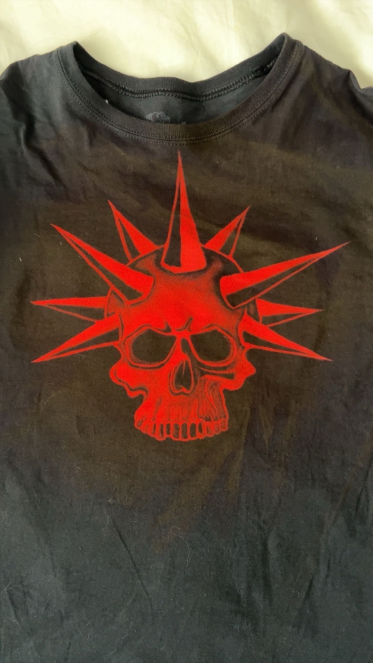 Blood Spike Skull – Hand Bleached Original T-Shirt