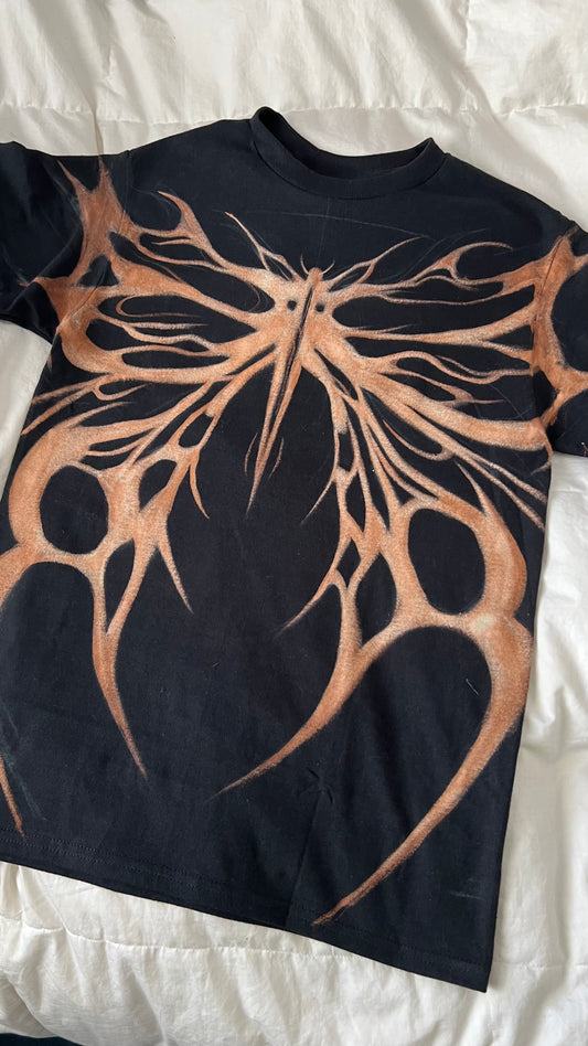 Bleached Monarch – Hand-Painted Butterfly Tee