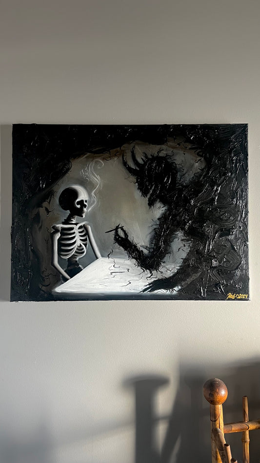 "Facing Your Inner Demon" – Original Oil Painting